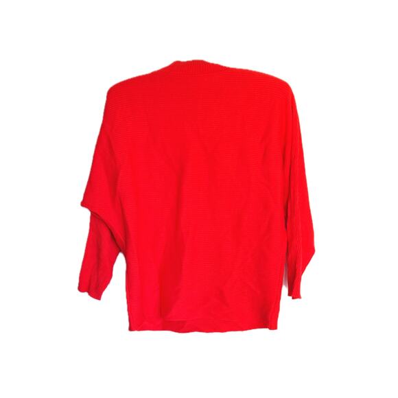 Vince Camuto Mock Neck Ribbed Sweater XS Red Christmas - Picture 8 of 9